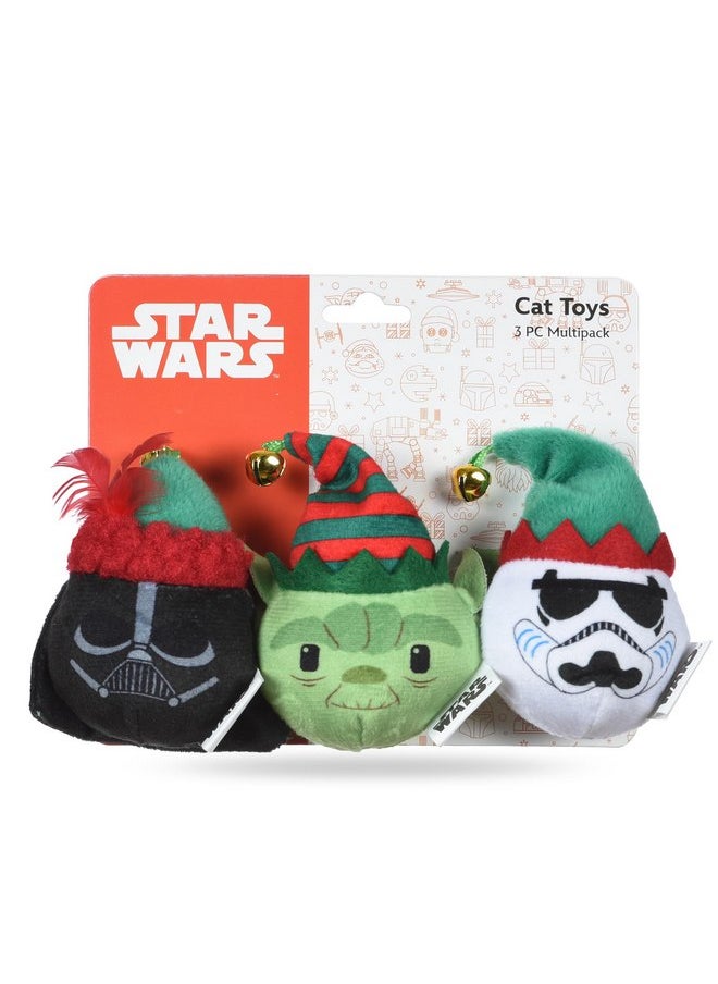 ستار ورز مجموعة ألعاب قطط Star Wars for Pets Holiday المكونة من 3 قطع مع كرات Darth Vader وStormtrooper وYODA Jingle للقطط | لعبة Star Wars للقطط | هدايا عيد الميلاد للقطط  - Image 1