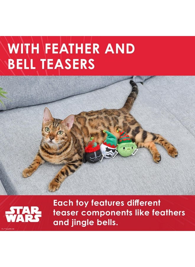 ستار ورز مجموعة ألعاب قطط Star Wars for Pets Holiday المكونة من 3 قطع مع كرات Darth Vader وStormtrooper وYODA Jingle للقطط | لعبة Star Wars للقطط | هدايا عيد الميلاد للقطط  - Image 4