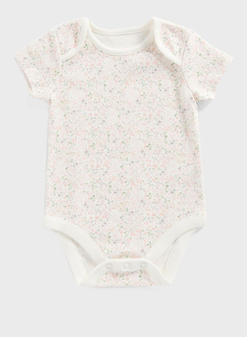 mothercare Infant 5 Pack Assorted Bodysuits - Image 3