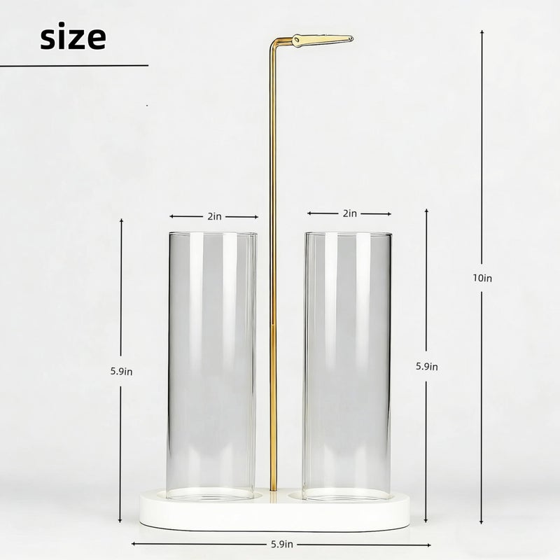 Moocervi Glass Incense Holder, Incense Sticks Burner Holder with Storage,Hang Upside Down Incense Holder for Sticks with Glass Ash Catcher for Meditation Yoga Spa Room Decor (White) - Image 2