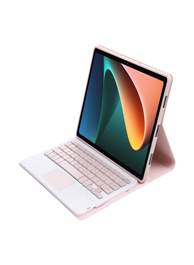 غطاء لوحة مفاتيح بلوتوث مناسب لجهاز Xiaomi اللوحي 5Pro، غطاء Xiaoxin P11 بلوحة مفاتيح تعمل باللمس وإضاءة خلفية من الجلد الأسود، غطاء جلد أسود + لوحة مفاتيح بلوتوث تعمل باللمس سوداء، متوافق مع Xiaomi 5/5pro - Image 4