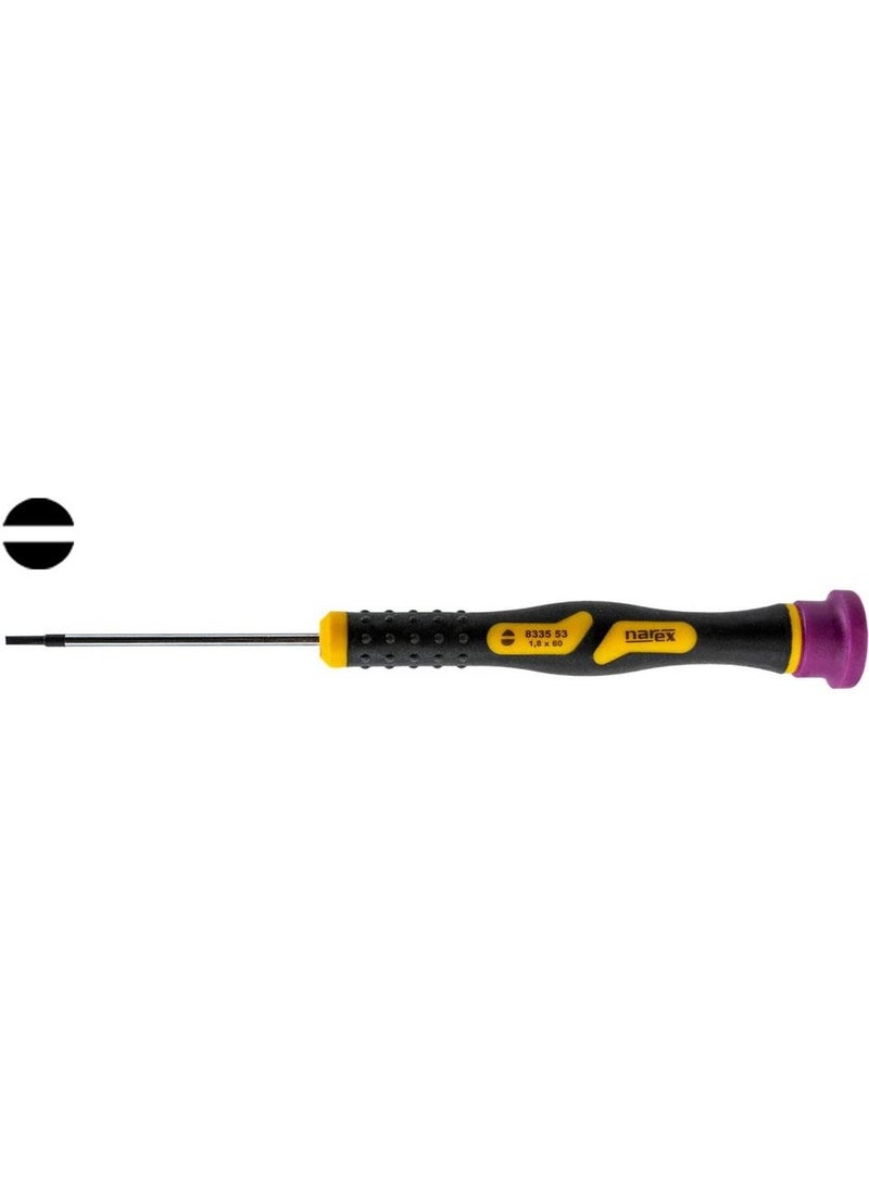 NAREX 833553 Electronics Type Terminal Flat Tip Screwdriver 1.8X60 mm  - Image 1
