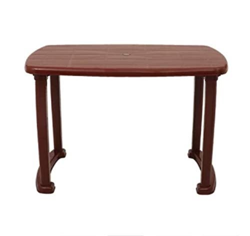 RW REST WELL Arjun 4 Seater Plastic Dining Table for Home, Restaurants, Cafeterias and Outdoor Areas (Rectangular, Globus Brown) - Image 2