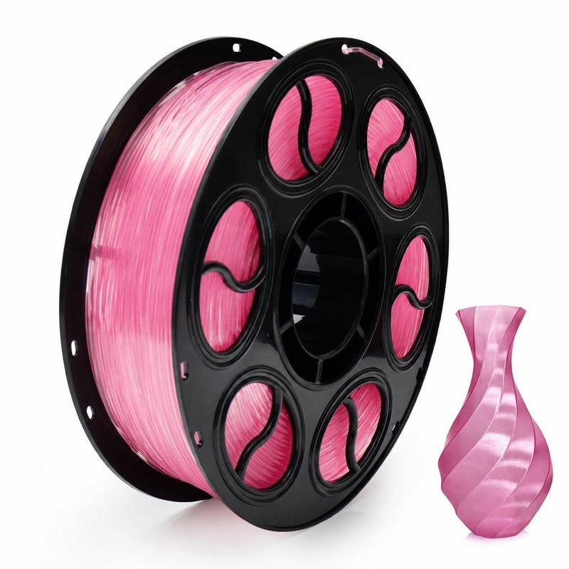 PLA Silk 3D Printer Filament 1KG, Transparent Gradient Crystal Finish, 1.75mm, 330m Spool, Compatible with Bambu Lab and Creality Printers