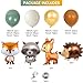 DUBEDAT Woodland Animal Balloons Garland Arch138Pcs Sage Green Brown Sand White Balloons for Baby Shower Kids Woodland Animals Theme Birthday Party Supplies Decorations - Image 2