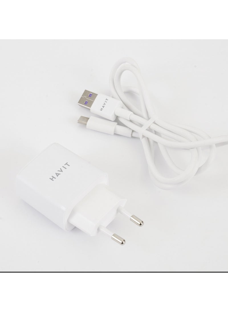 havit - Havit Wall charger 22.5Watt St922 output 22.5 Watt, Support VOOC; Compatible with Oppo, Realme One Plus, with Type A to USB C VOOC Cable - Image 1