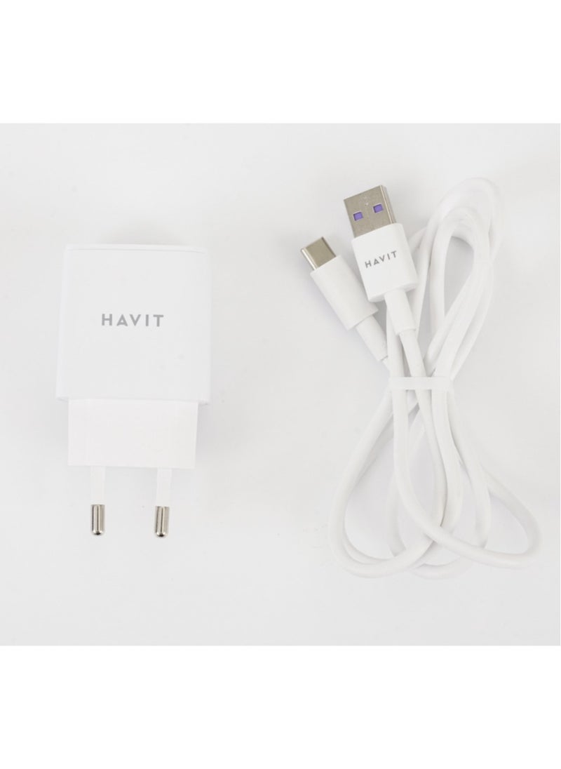 havit - Havit Wall charger 22.5Watt St922 output 22.5 Watt, Support VOOC; Compatible with Oppo, Realme One Plus, with Type A to USB C VOOC Cable - Image 1