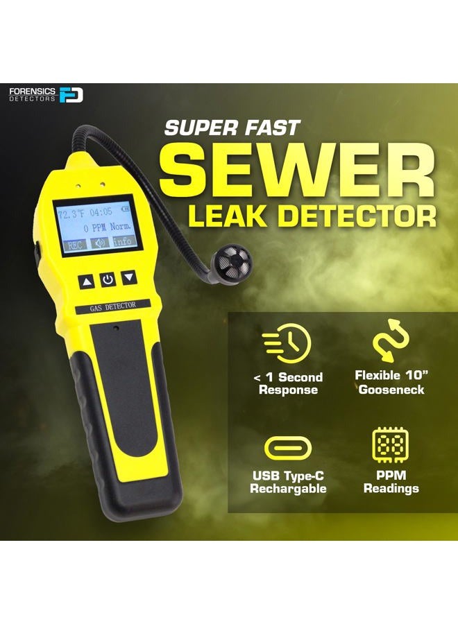 FORENSICS DETECTORS FD FORENSICS DETECTORS Gas Leak Detector Adjustable Alarms 0-10,000Ppm & 1Ppm Resolution Display Water, Dust & Explosion Proof Li-Ion Battery Natural Gas, Methane, Propane, Butane, H2, Nh3 & Alkanes - Image 4