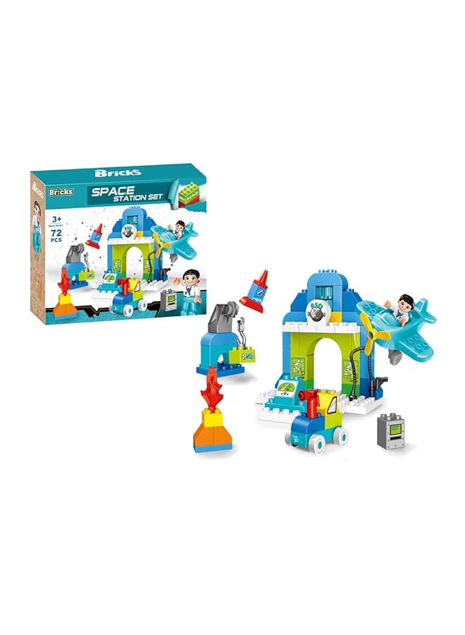 Bricks Blocks Space Station Set 72Pcs - Image 3