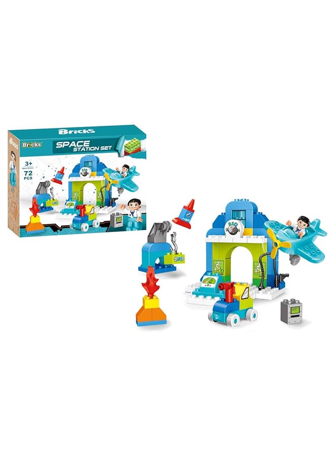 Bricks Blocks Space Station Set 72Pcs - Image 2