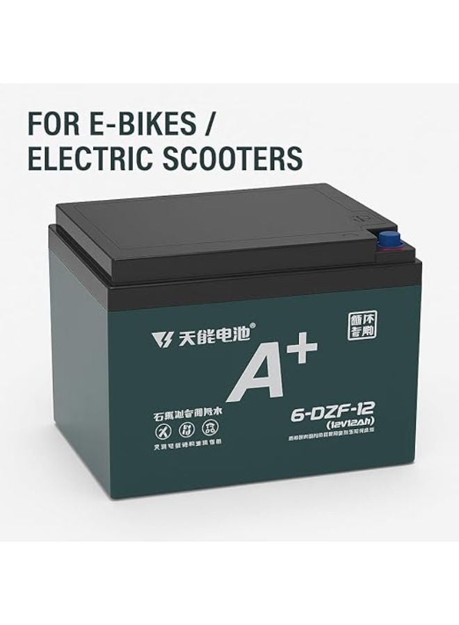 TIANNENG A+ 6-Dzf-12 12V 12Ah Electric Bike Battery – 4 Pcs Pack - Image 4