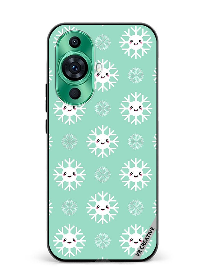 VR CREATIVE Protective Case Cover For Huawei nova 11 Cute And Happy Snowflakes Characters Design Multicolour - Image 1
