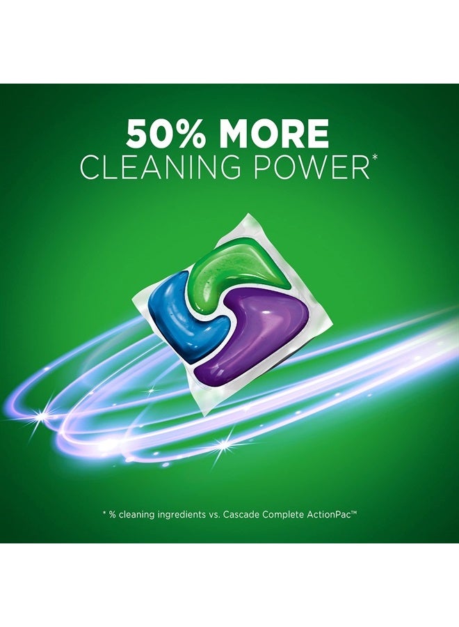 Cascade Platinum Dishwasher Soap Pods, Actionpacs + Oxi with Dishwasher Cleaner and Deodorizer Action, Fresh, 62 Count of Dish Detergent Pods  - Image 4