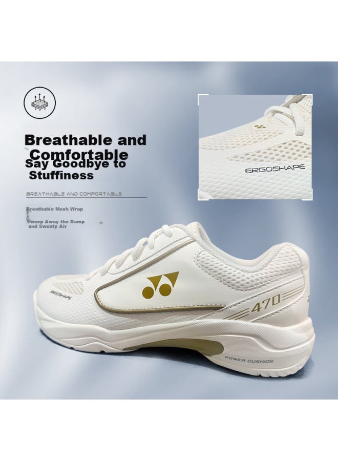 Yonex Shb470Cr Badminton Shoes For Men And Women, Cushioning And Anti-Slip Sports Shoes, White, Size 42 - Image 2
