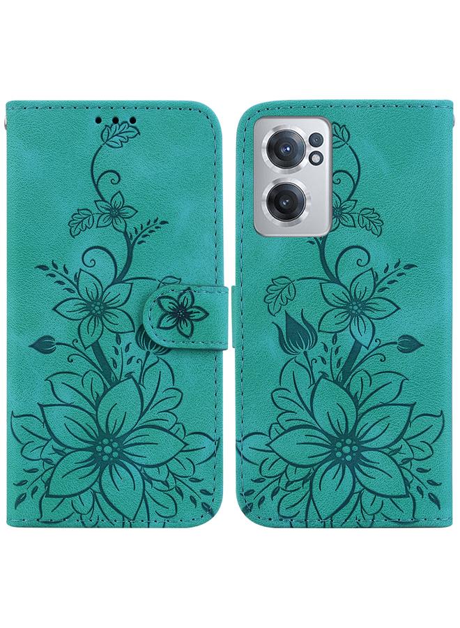erorex Case For OnePlus Nord CE 2 5G Lily Embossed Leather Phone Case  - Image 1