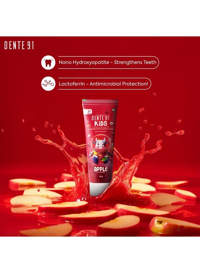 DENTE91 Dente91 Kids Toothpaste, Protects against dental caries & Hypersensitivity, Fluoride Free, Apple Flavour - 45g  - Image 4