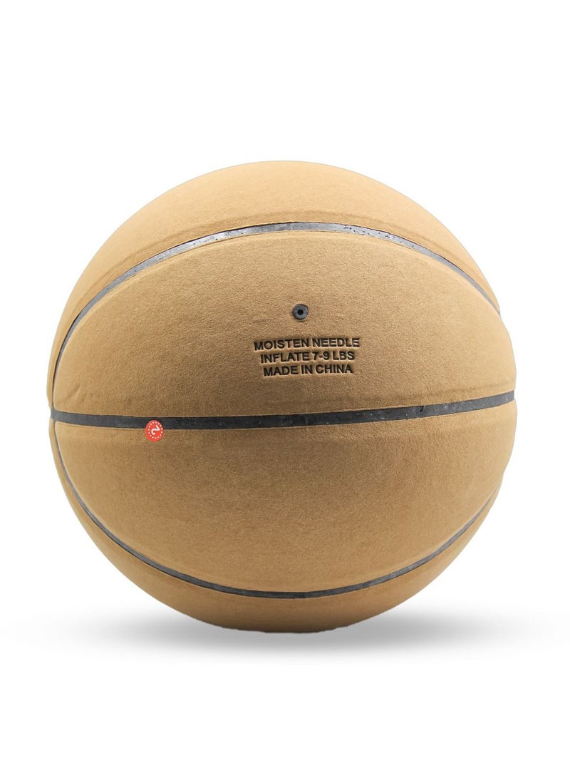 MG مادة الألياف الدقيقة الناعمة لكرة السلة، مناسبة للعب على جميع الأسطح، في الداخل والخارج، للتدريب والمنافسة على أي مستوى، مقاس 7، بني - Image 2