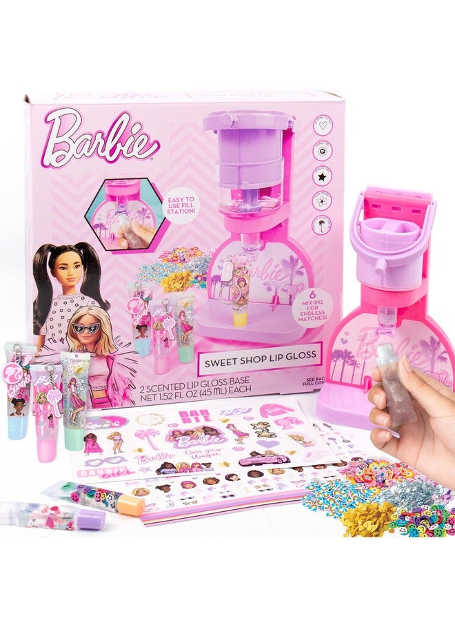 Barbie Barbie Sweet Shop Lip Gloss Making Kit, Makes 12 Accessories, Lip Glosses & Keychains, Arts and Crafts kit for Kids Ages 6+, Gifts for 6 Year Old Girl - Image 1