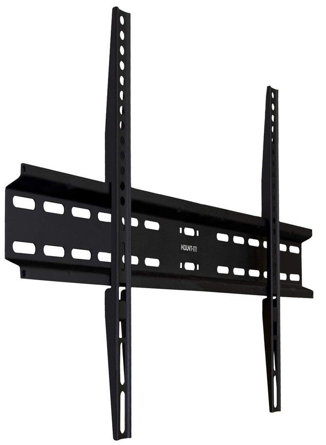 Mount-It! TV Wall Mount Bracket | Fixed 1.1" Ultra Low Profile Design Fits Large Flat Screen TVs 37 38 42 50 55 58 60 65 70 Inch | VESA Compatible up to 600x400mm | 77 Pound Capacity - Image 1