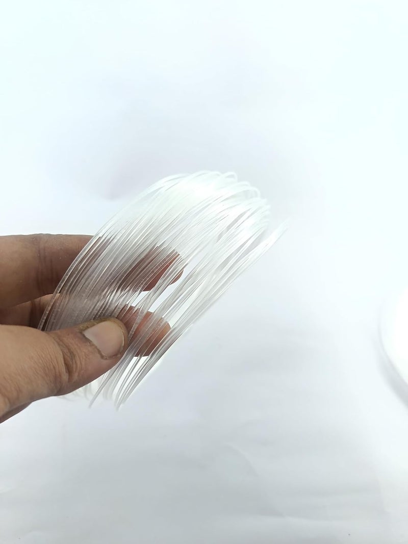 advancedestore advancedestore 60 feet Fishing Hook Tying Clear Thread Wire WhiteTangusPack of 1 - Image 3