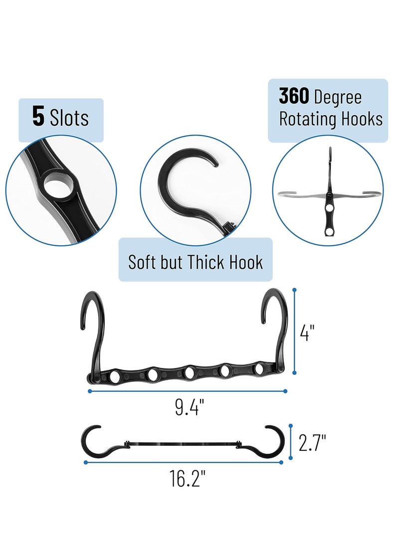 Saving Hangers, Black, 8 Pack, Closet Organizer Hangers Space Saving, Hanger Organizer, Closet Hangers, Shirt Organizer, Closet Hangers Space Saver, Magic Hangers, One Size - Image 3