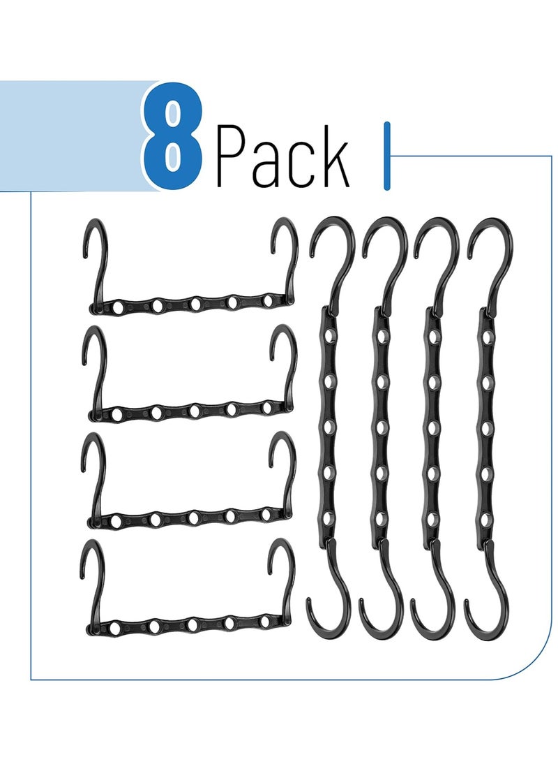 Saving Hangers, Black, 8 Pack, Closet Organizer Hangers Space Saving, Hanger Organizer, Closet Hangers, Shirt Organizer, Closet Hangers Space Saver, Magic Hangers, One Size - Image 2