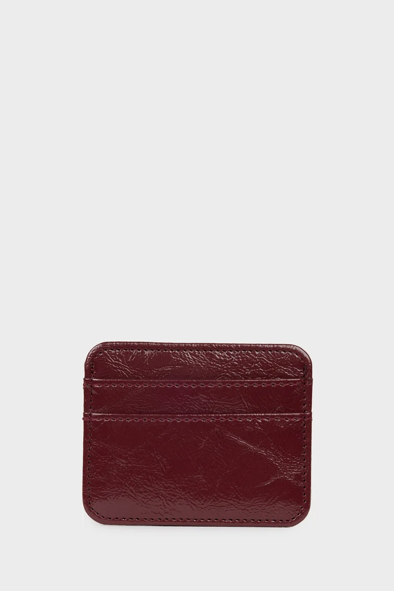 Woman Faux Leather Business Card Wallet