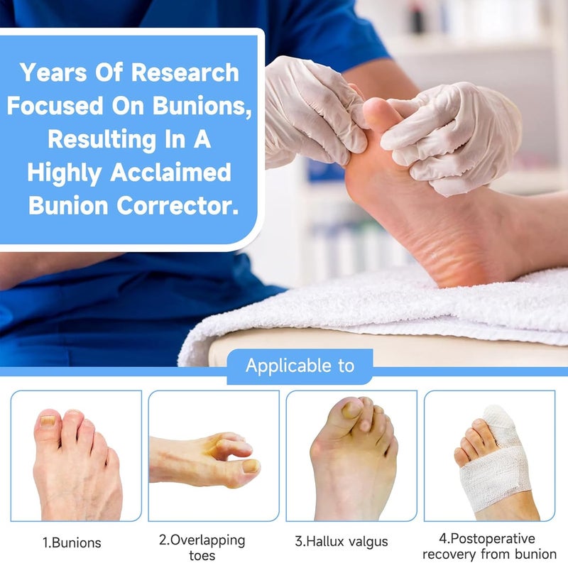 Bunion Corrector for Women & Men - Toe Separators and Hammer Toe Straightener for Hallux Valgus Pain Relief - Image 4