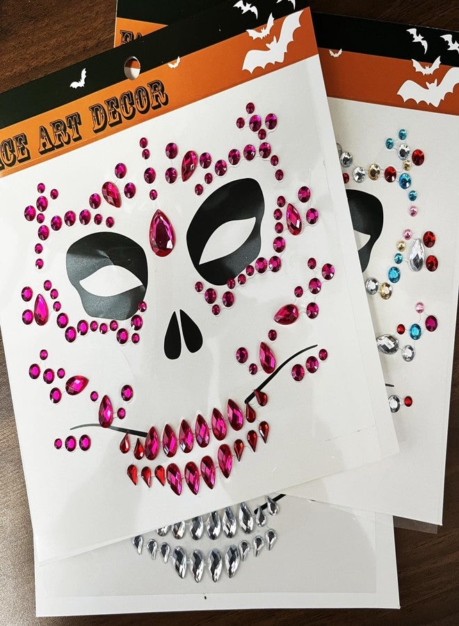 Kotbs Day of the Dead Face Gems Halloween Rhinestones, 6-Pack - Image 2