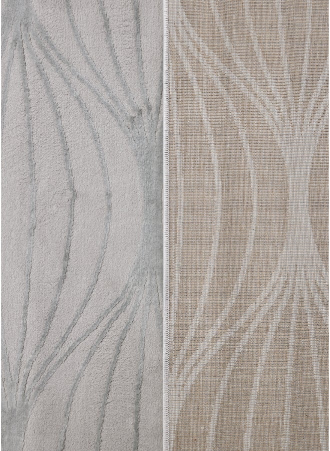 Noon East Carpet Rug Woven with Soft Texture |Polygon Rhythm Design  - Grey  | Size - 160x230 cm - 5x7.5 ft | For Medium Sized Family room, Bedroom with queen beds, 4-6 seater Dinning area, Entry hallways & Foyers - Image 5