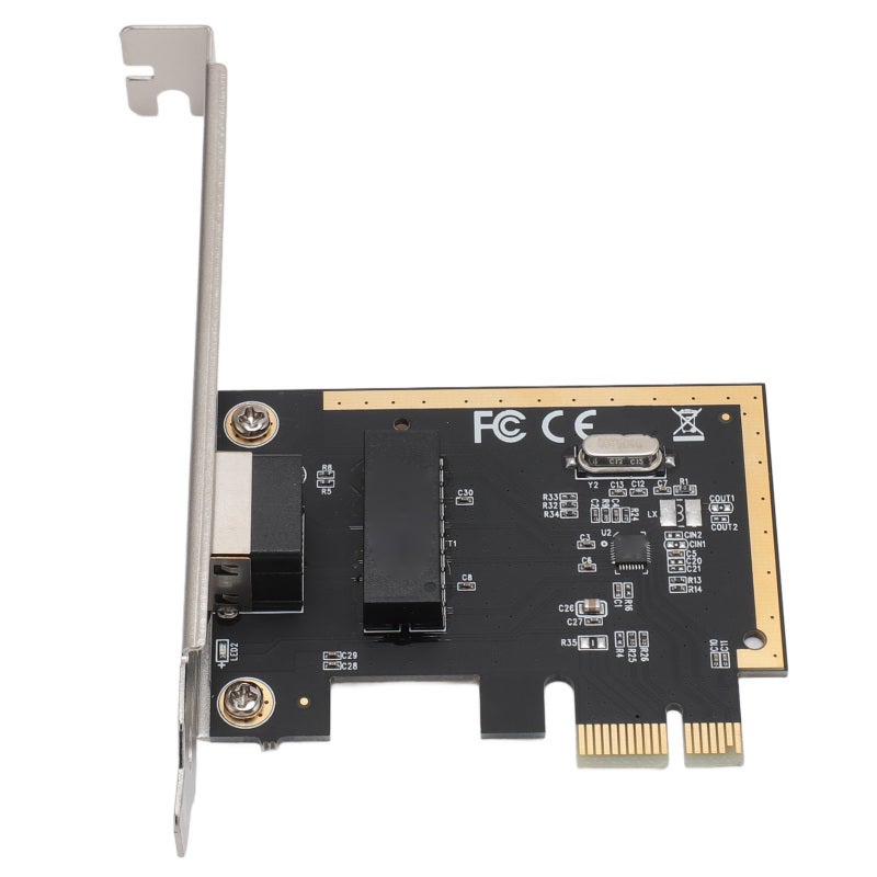 REALTEK PCIe Gigabit Network Card 1000Mbps RJ45 Interface Automatic Pair Detection - Fast Reliable Desktop PCI Express Network Card for Home Office Environments - Image 1