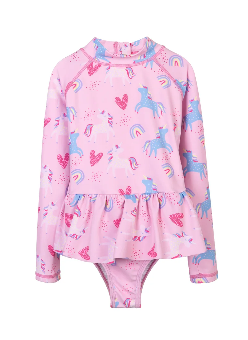 MINOTI Kids Girls Rash Bodysuit
