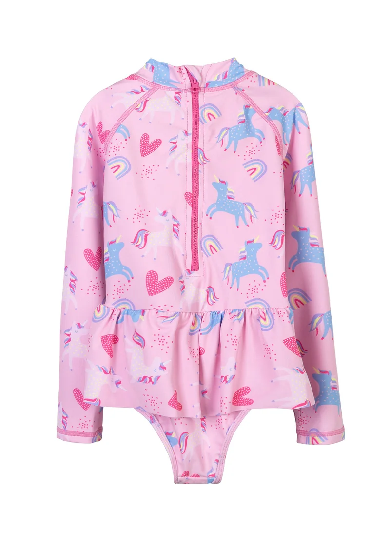 MINOTI Kids Girls Rash Bodysuit