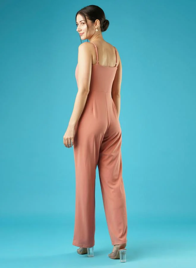 globus Globus Sweetheart Neck Strappy Straight Leg Jumpsuit