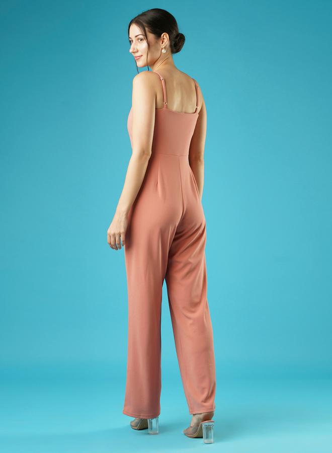 globus Sweetheart Neck Strappy Straight Leg Jumpsuit - Image 3