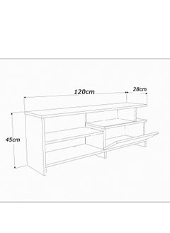 Generic Modern TV unit - height 45 cm - width 120 cm - depth 28 cm, from Furniture Store.  - Image 5