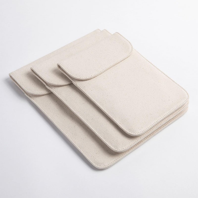 YONBEN Liner Bag iPad Sleeve Soft Case Pouch Square Inner Bag with Cotton Magnetic Closure Simple and Stylish Storage Case Available for iPad (Beige,Small) - Image 5