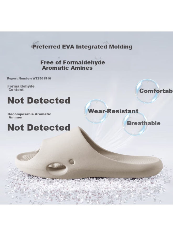 JD.com Jdjz 【True Anti-Slip】Bathroom Slippers Eva Anti-Odor Summer Elderly Pregnant Women New Style Slippers Female Light Grey 39-40 - Image 2