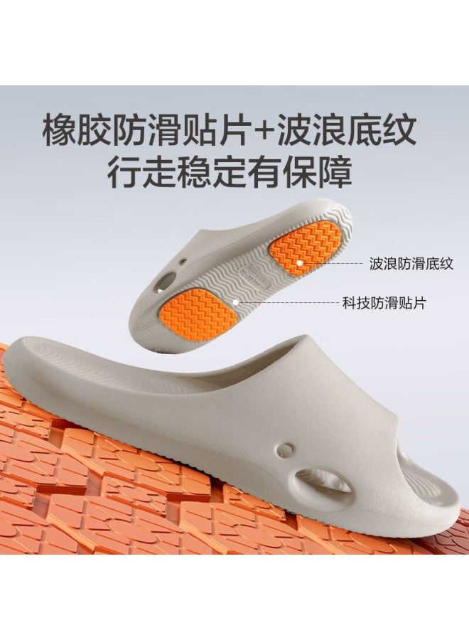 JD.com Jdjz 【True Anti-Slip】Bathroom Slippers Eva Anti-Odor Summer Elderly Pregnant Women New Style Slippers Female Light Grey 39-40 - Image 1