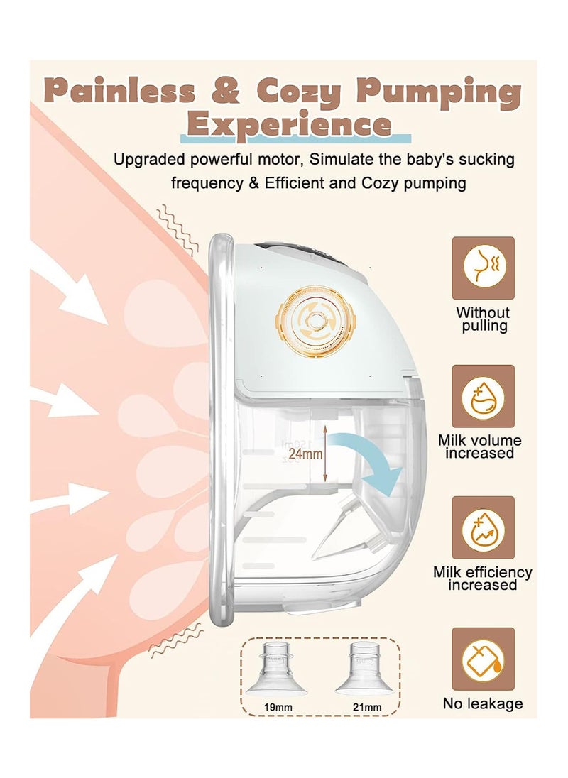 Gonice - Gonice Breast Pump, Wearable Breast Pump,Hands Free Breast Pump, Electric Portable Breast Pump with 2 Mode & 9 Levels, Wireless Breast Pump Hand Free, 2 Pack - Image 1