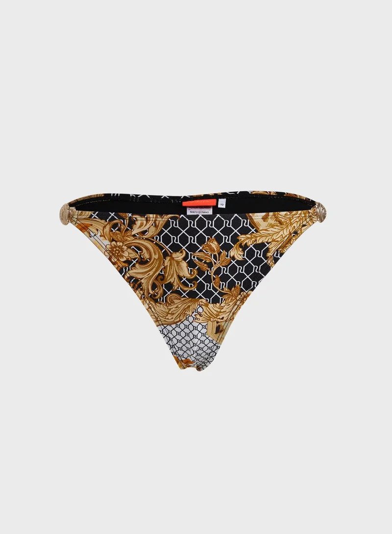 RIVER ISLAND High Leg Belted Bikini Bottom