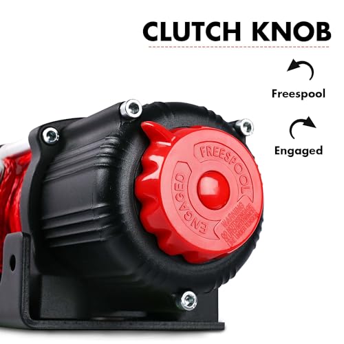 XPV AUTO 12V 4500 lb Winch Electric Winch for Towing ATV/UTV Off Road with Wireless Remote Control Mounting Bracket and Wired Handle,Waterproof IP67(Synthetic Rope) - Image 4