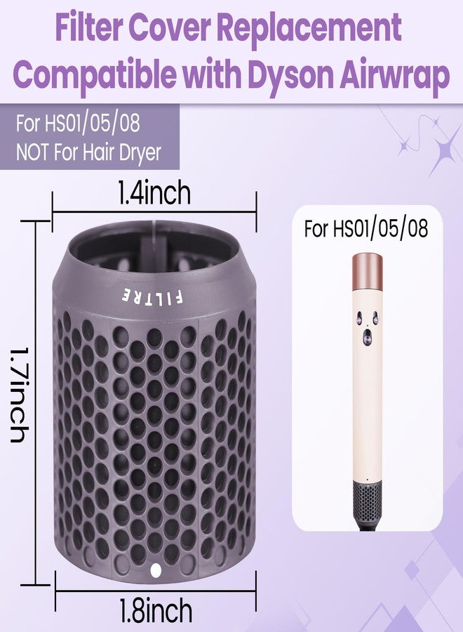 ZEPHBLOW Filter Cage Cover for Dyson Airwrap, Outer Filter Cover Attachment Replacement Compatible with Airwrap Attachment Strainer Replacement, Purple - Image 2