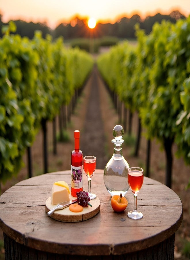 Jowxsx 1 Set 1:12 Scale Miniature Wine Cheese and Board Set Minis Dollhouses Kitchen Dining Room Food Accessories Model Pastries Toy, DIY Micro Scene Decor - Image 5
