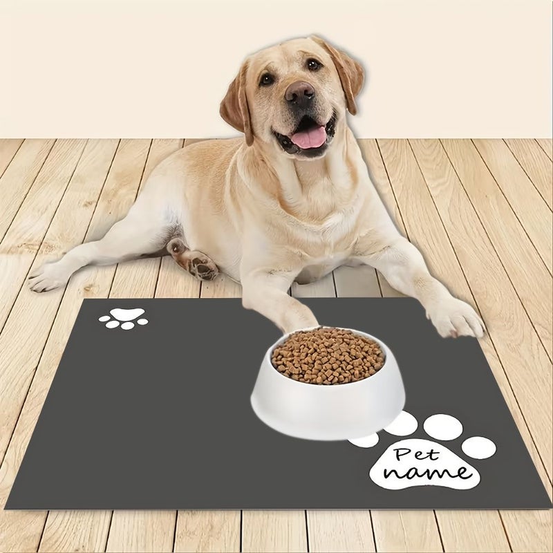 Personalized Text Doormat with Custom Paw Print 50x80cm Non Slip Machine Washable Pet Lover Gift - Image 2