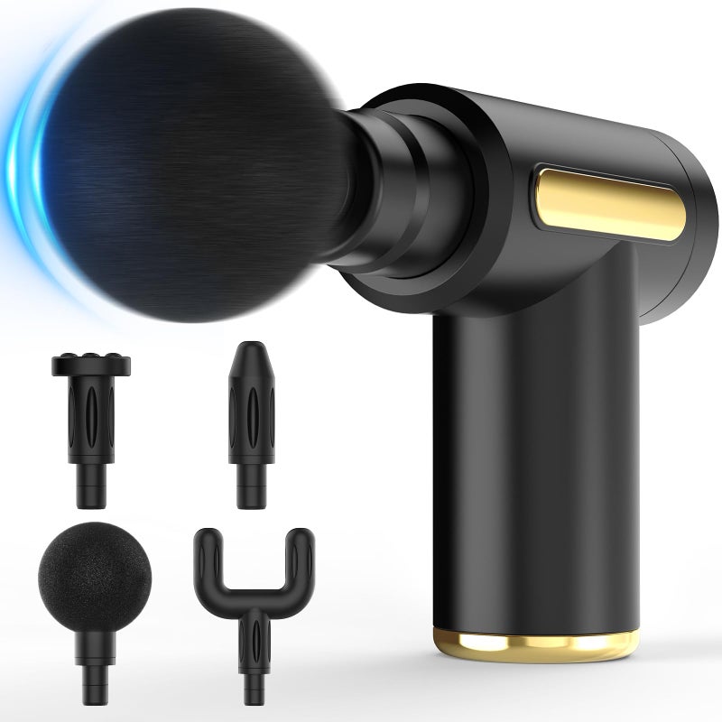 Brantefa Massage Gun Small Travel Tool Massage Gun Deep TissuePercussion Handheld Portable Muscle Massager Tool for Full Body Pain Relief Ideal Gifts for Men WomenBlack