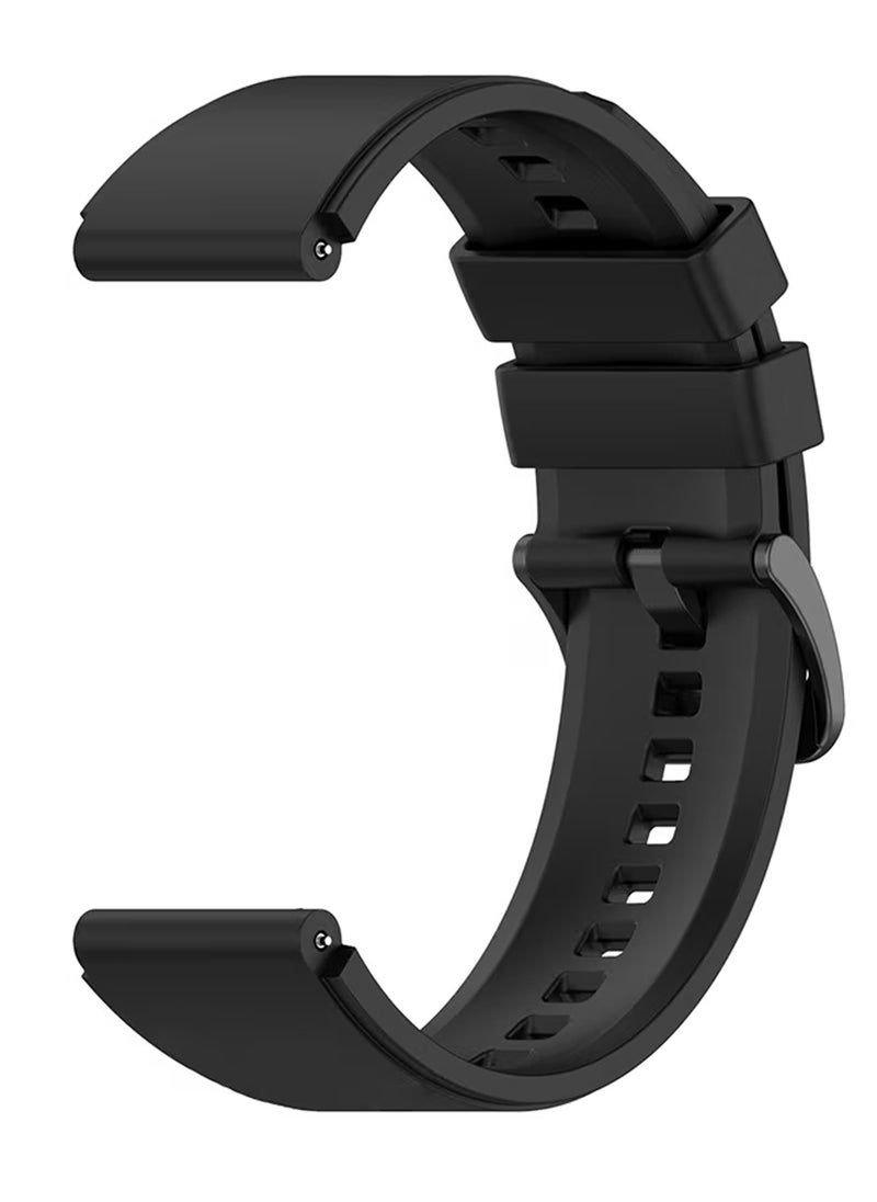 CATANES (For Huawei GT Series) 3Packs, 22mm Silicone Straps Watch Band Strap for Huawei GT3 / Huawei GT3 pro/Huawei GT/Huawei GT 2 (46mm) Watch Band/Huawei Watch GT2 Pro Strap/Samsung Galaxy Watch 46mm / Galaxy Watch 3 45mm - Black Grey Navy Blue  - Image 4