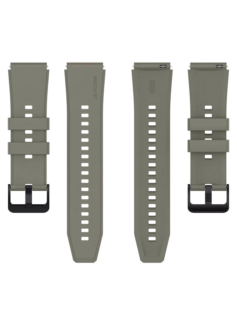 CATANES (For Huawei GT Series) 3Packs, 22mm Silicone Straps Watch Band Strap for Huawei GT3 / Huawei GT3 pro/Huawei GT/Huawei GT 2 (46mm) Watch Band/Huawei Watch GT2 Pro Strap/Samsung Galaxy Watch 46mm / Galaxy Watch 3 45mm - Black Grey Navy Blue  - Image 2