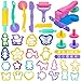 iShyan Dough Tools 36pcs Dough Play Tools Set for Kids with Dough CuttersRollerRolling PinsDough Extruder - Image 2