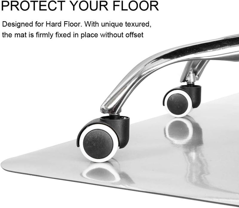 Kuyal Clear Chair mat for Hard Floors 36 x 48 inches Transparent Floor Mats Wood/Tile Protection Mat for Office & Home (36" X 48" Rectangle) - Image 3